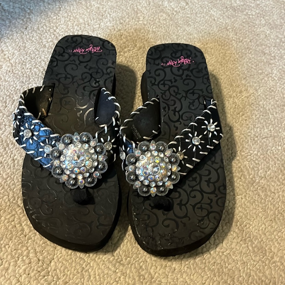 Western Flip Flops with Bling